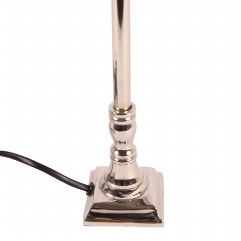 Pied de lampe de table 37 cm - Argent - Aluminium