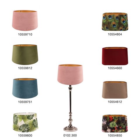 Pied de lampe de table 55 cm - Argent - Aluminium