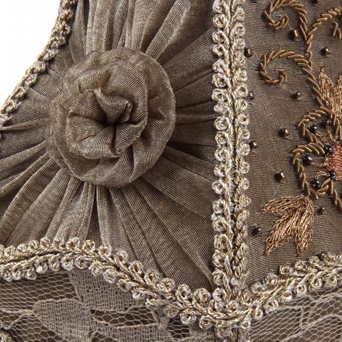 Lampshade Victorian Clip-On 15 cm - Taupe - Fabric