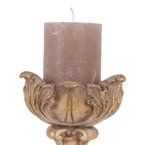 Kandelaar Barok 47 cm - Bruin - Resin