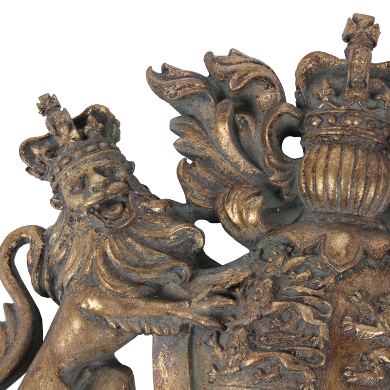 Wandornament Wapenschild 38 cm - Goud - Resin