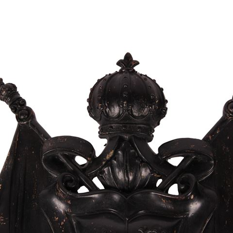 Wandornament Wapenschild 36,5 cm - Zwart - Resin