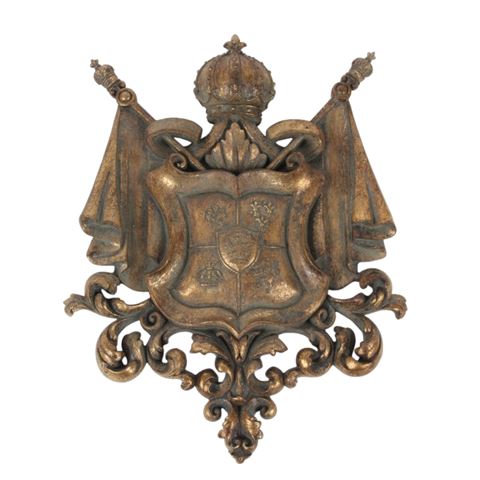 Wandornament Wapenschild 36,5 cm - Goud - Resin