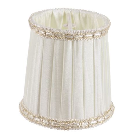 Lampshade Victorian Clip-On Mini 8 cm - Cream - Fabric