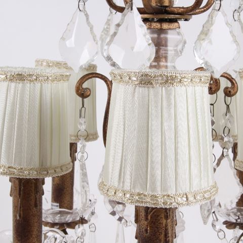 Lampshade Victorian Clip-On Mini 8 cm - Cream - Fabric