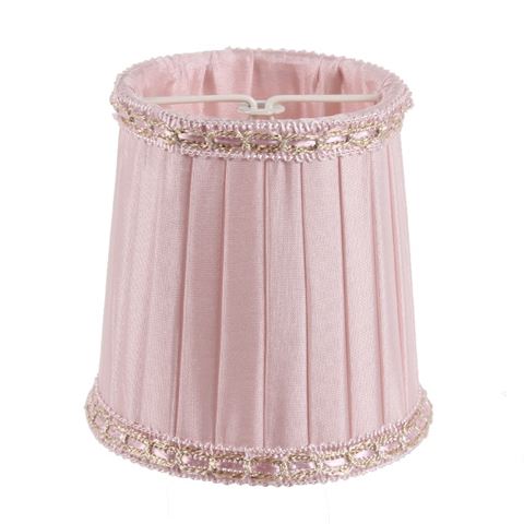 Lampshade Victorian Clip-On Mini 8 cm - Pink - Fabric
