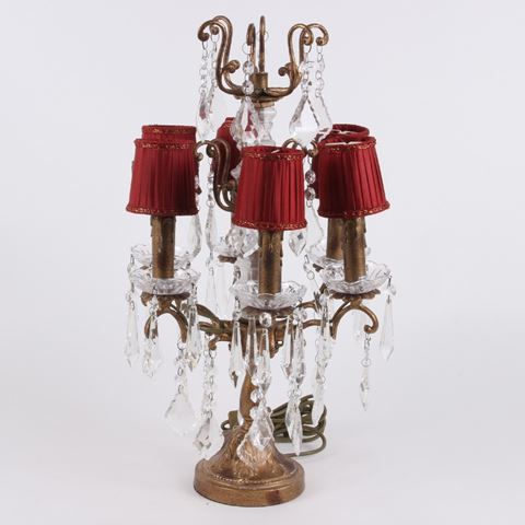 Abat-jour 8,5 cm - À pince - Rouge - Tissu