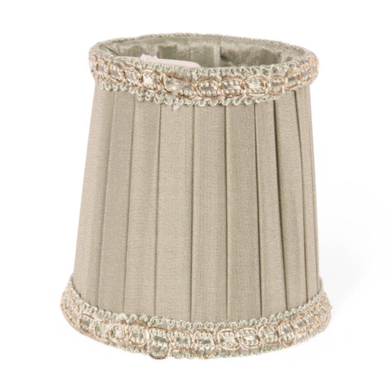 Lampshade Victorian Clip-On Mini 8 cm - Green - Fabric