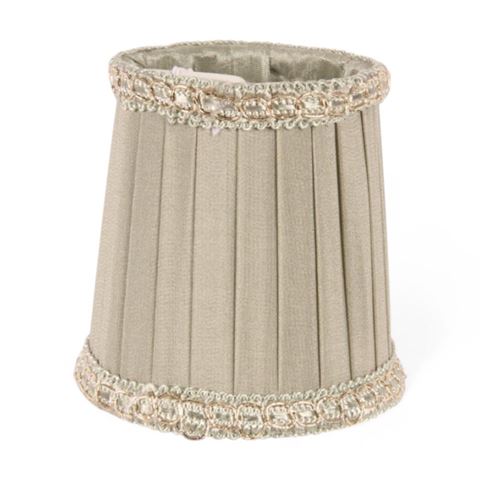 Lampshade Victorian Clip-On Mini 8 cm - Green - Fabric
