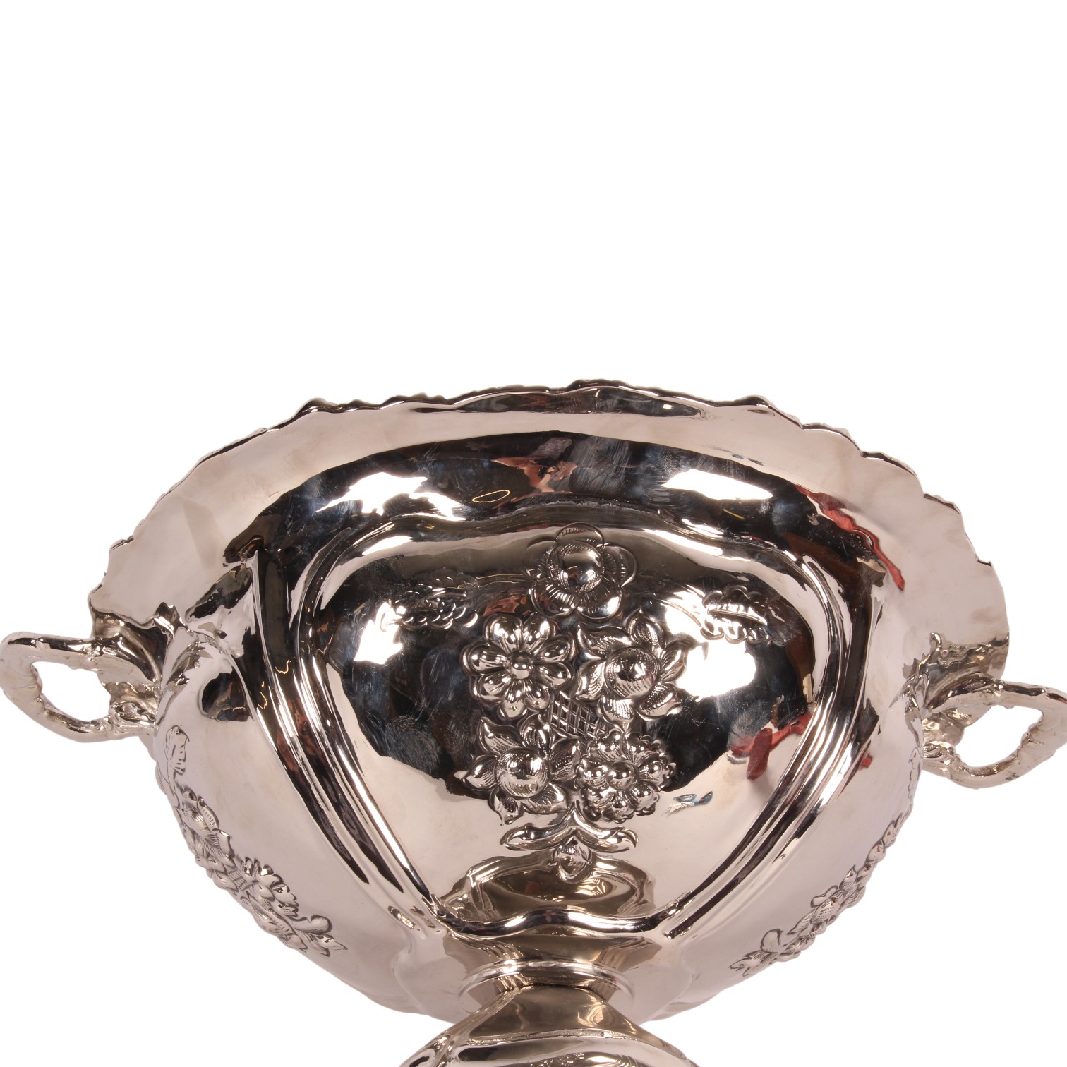 Schaal met Handvat 41 cm - Zilver - Koper