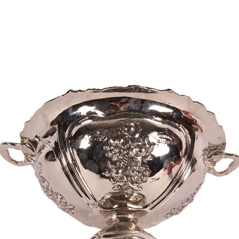 Schaal met Handvat 41 cm - Zilver - Koper
