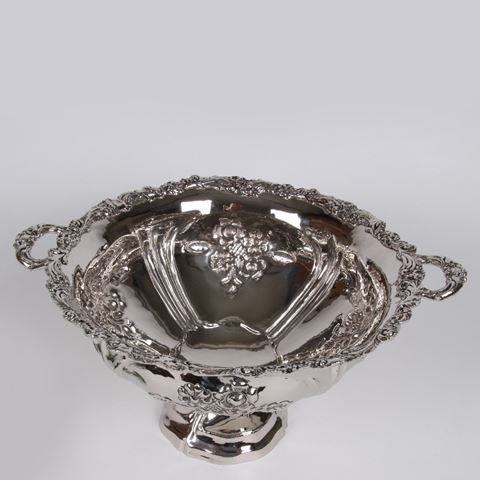 Schaal met Handvat 41 cm - Zilver - Koper