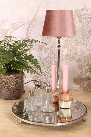 Mirror Tray 38.5 cm - Silver - Brass