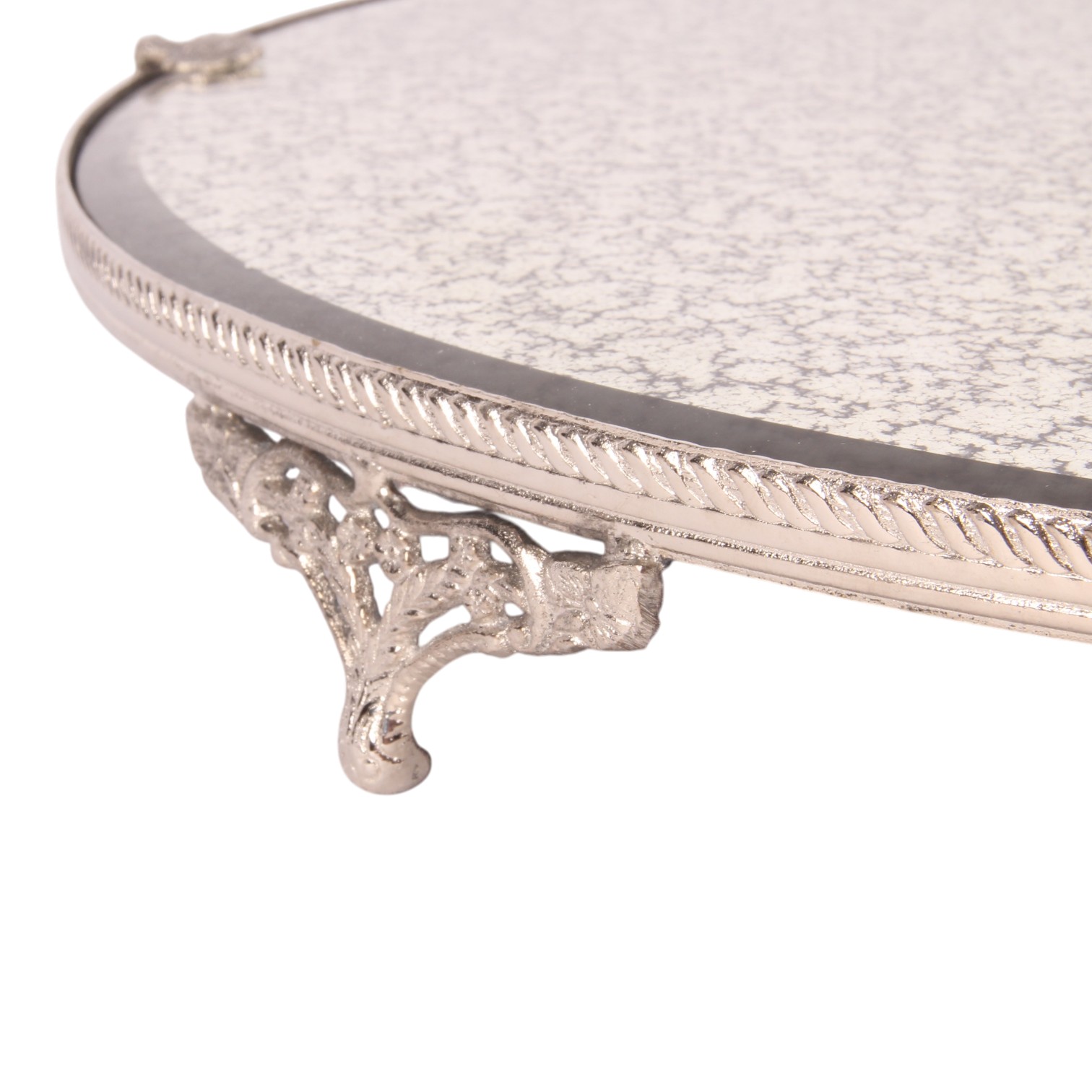 Dienblad met Spiegel 38.5 cm - Zilver - Koper