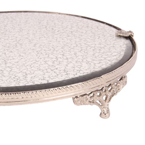 Mirror Tray 25.5 cm - Silver - Brass
