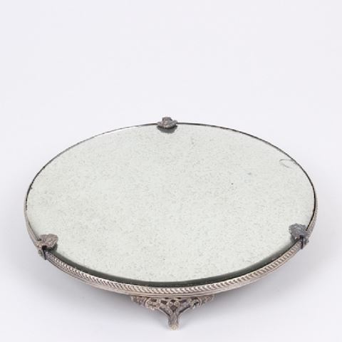 Mirror Tray 25.5 cm - Silver - Brass