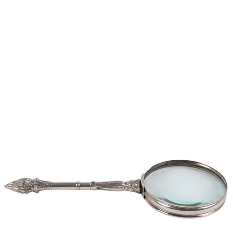 Magnifying Glass 20 cm - Silver - Brass