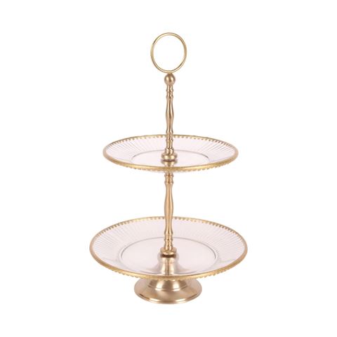 Etagere 2 Layer 38 cm - Gold - Brass
