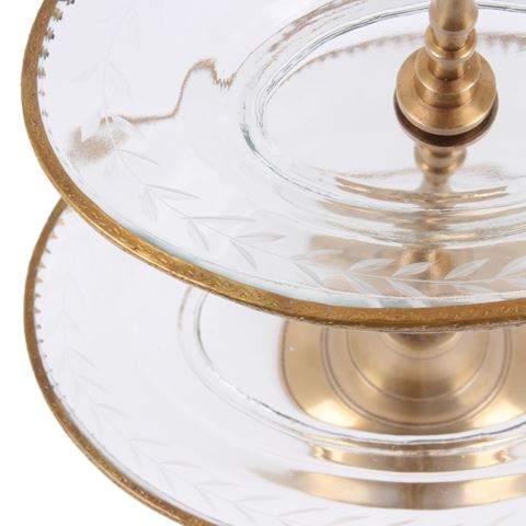 Etagere 2 Layer 38 cm - Gold - Brass