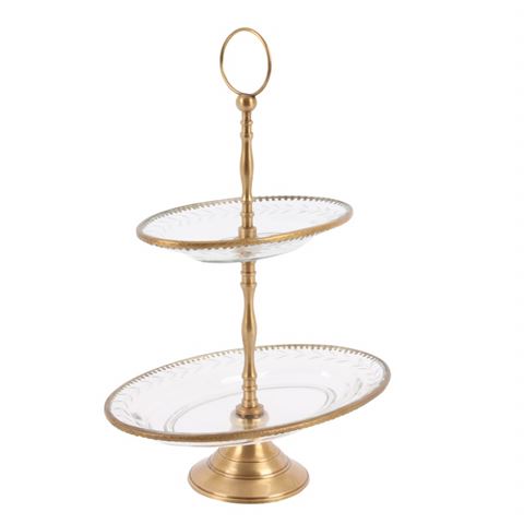 Etagere 2 Layer 38 cm - Gold - Brass