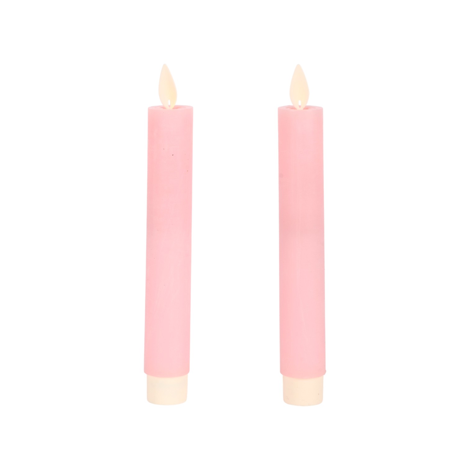 Wax Dinerkaarsen - Set van 2 - Met Afstandsbediening - Roze