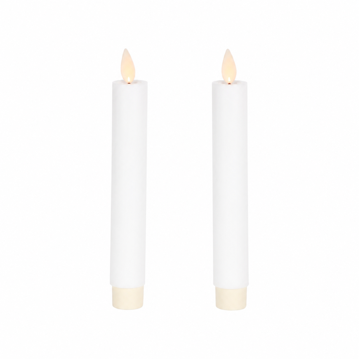 Wax Dinerkaarsen - Set van 2 - Met Afstandsbediening - Crème