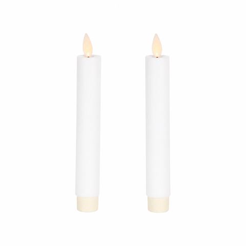 Wax Dinerkaarsen - Set van 2 - Met Afstandsbediening - Crème
