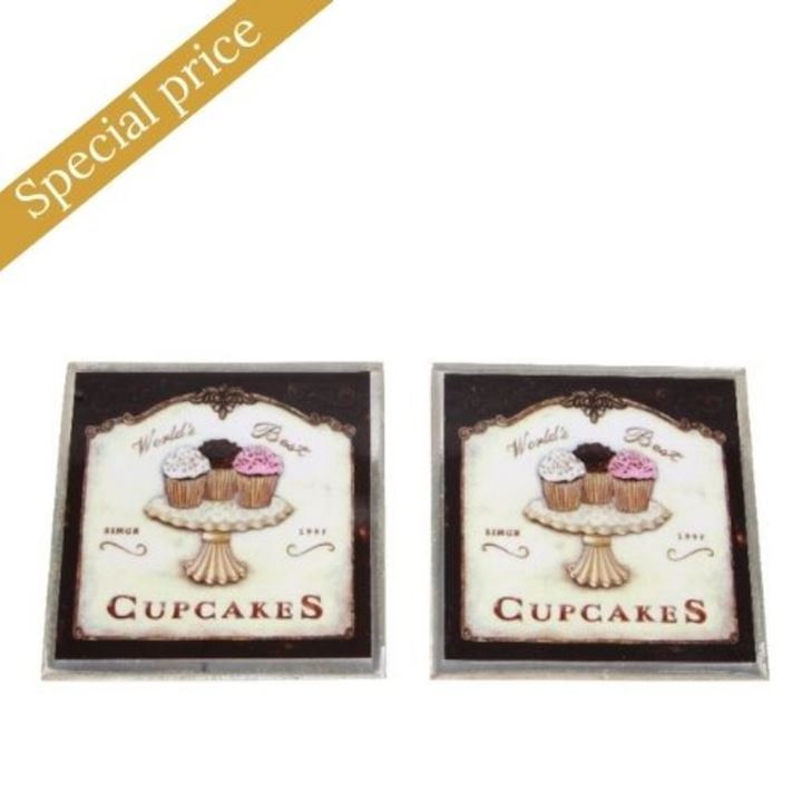 Onderzetters 8x8 cm Cupcakes
