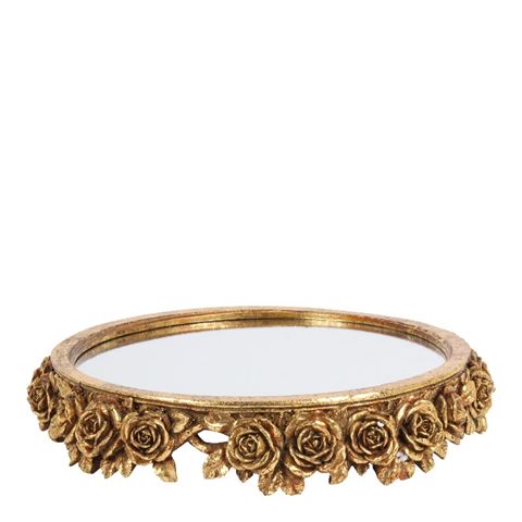 Mirror Tablett 30 cm - Gold - Harz