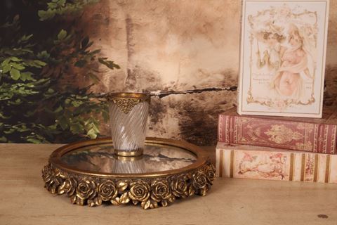 Mirror Tablett 30 cm - Gold - Harz