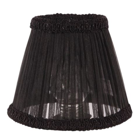 Lampenschirm 12 cm – Klemmleuchte – Schwarz – Stoff