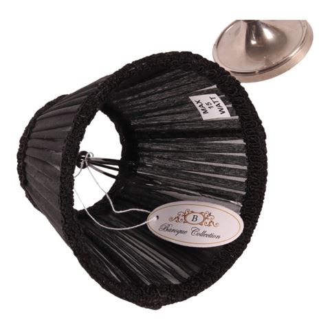 Lampenschirm 12 cm – Klemmleuchte – Schwarz – Stoff