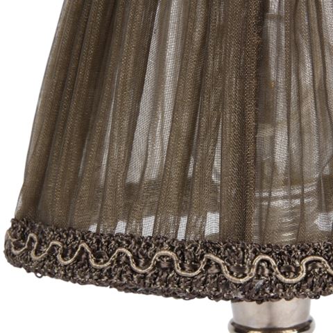 Lampenschirm 13 cm – Klemmleuchte – Braun – Stoff