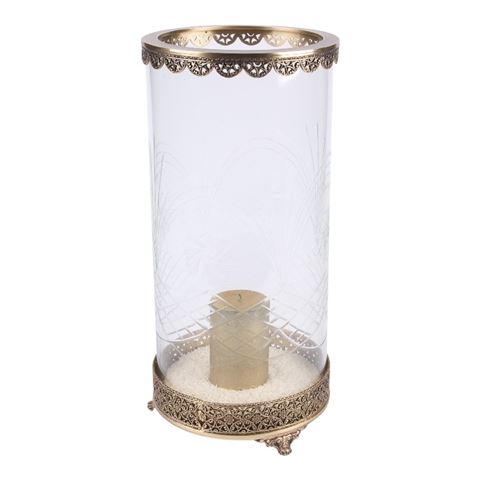 Windlicht Fadida 45 cm - Gold - Messing / Glas