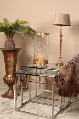 Windlicht Fadida 45 cm - Gold - Messing / Glas