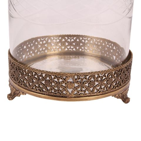 Windlicht Fadida 45 cm - Gold - Messing / Glas