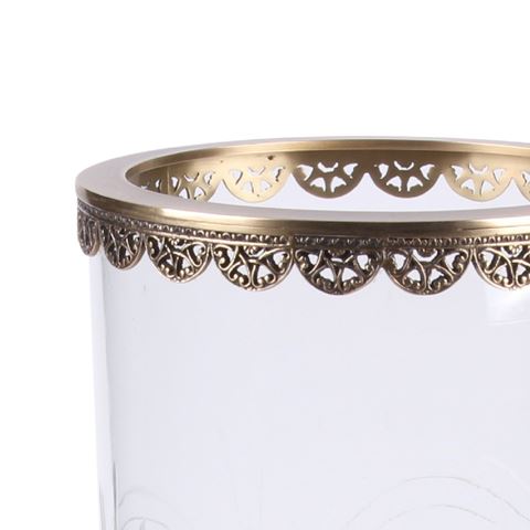 Windlicht Fadida 45 cm - Gold - Messing / Glas