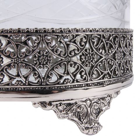 Windlicht Fadida 30 cm - Zilver - Koper / Glas