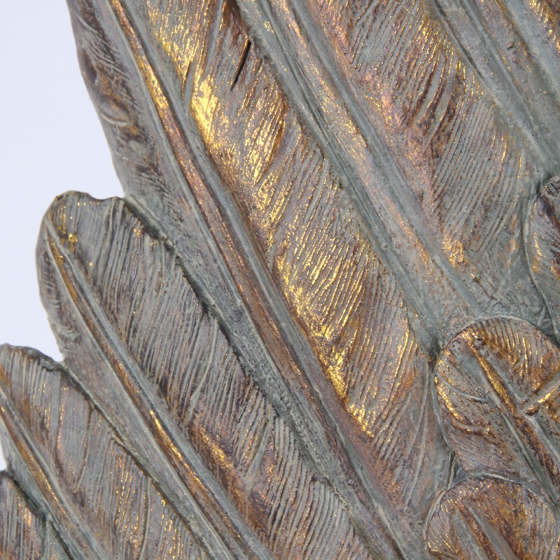 Flügel auf Ständer 60 cm - Gold - Harz