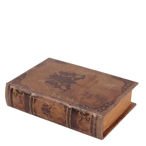 Book Storage Box Coat of Arms 23 cm - Brown