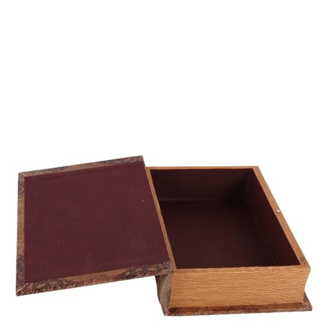 Book Storage Box Coat of Arms 23 cm - Brown