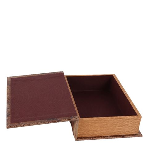Book Storage Box Crown 27 cm - Brown