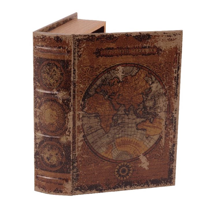 Boekendoos 27 cm Wereldkaart