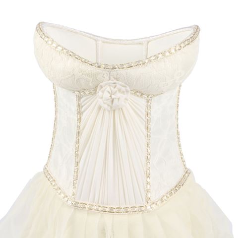 Lampshade Victorian 20 cm - White - Fabric