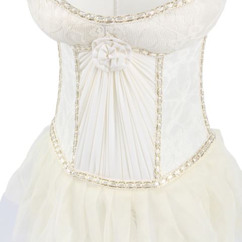 Lampshade Victorian 20 cm - White - Fabric