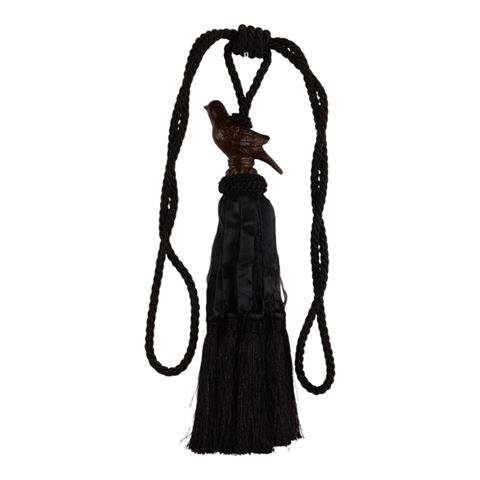 Embrasse Vogel 62 cm - Zwart - Stof