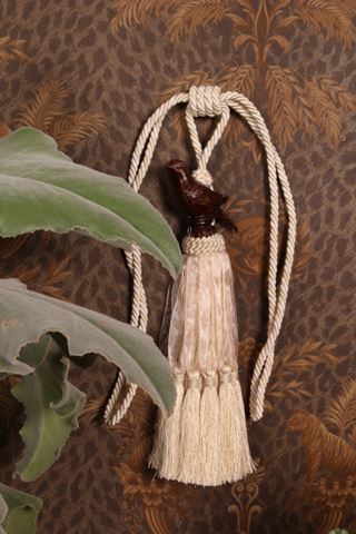 Embrasse Vogel 62 cm - Wit - Stof