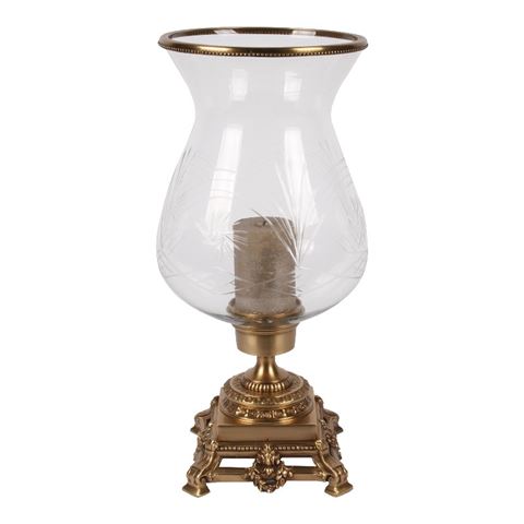 Windlicht Samira 50 cm - Goud - Koper / Glas