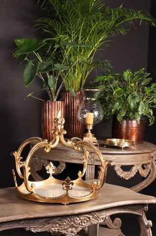 Windlicht Samira 50 cm - Goud - Koper / Glas