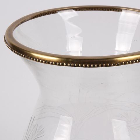 Windlicht Samira 50 cm - Goud - Koper / Glas